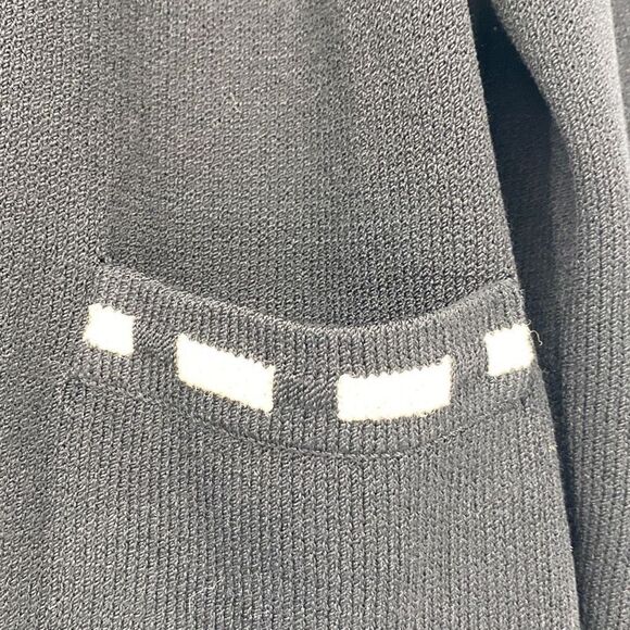 ST JOHN Collection By Marie Gray Santana Knit Zip -Up Cardigan Jacket Pockets Bl - Picture 8 of 15